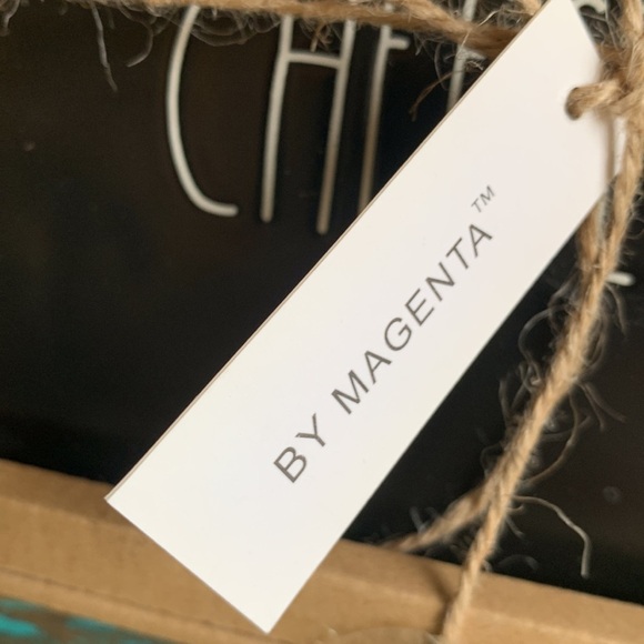 New Rae Dunn by Magenta Cut Cheese Black Ceramic Board and Knife Entertaining - Picture 3 of 6